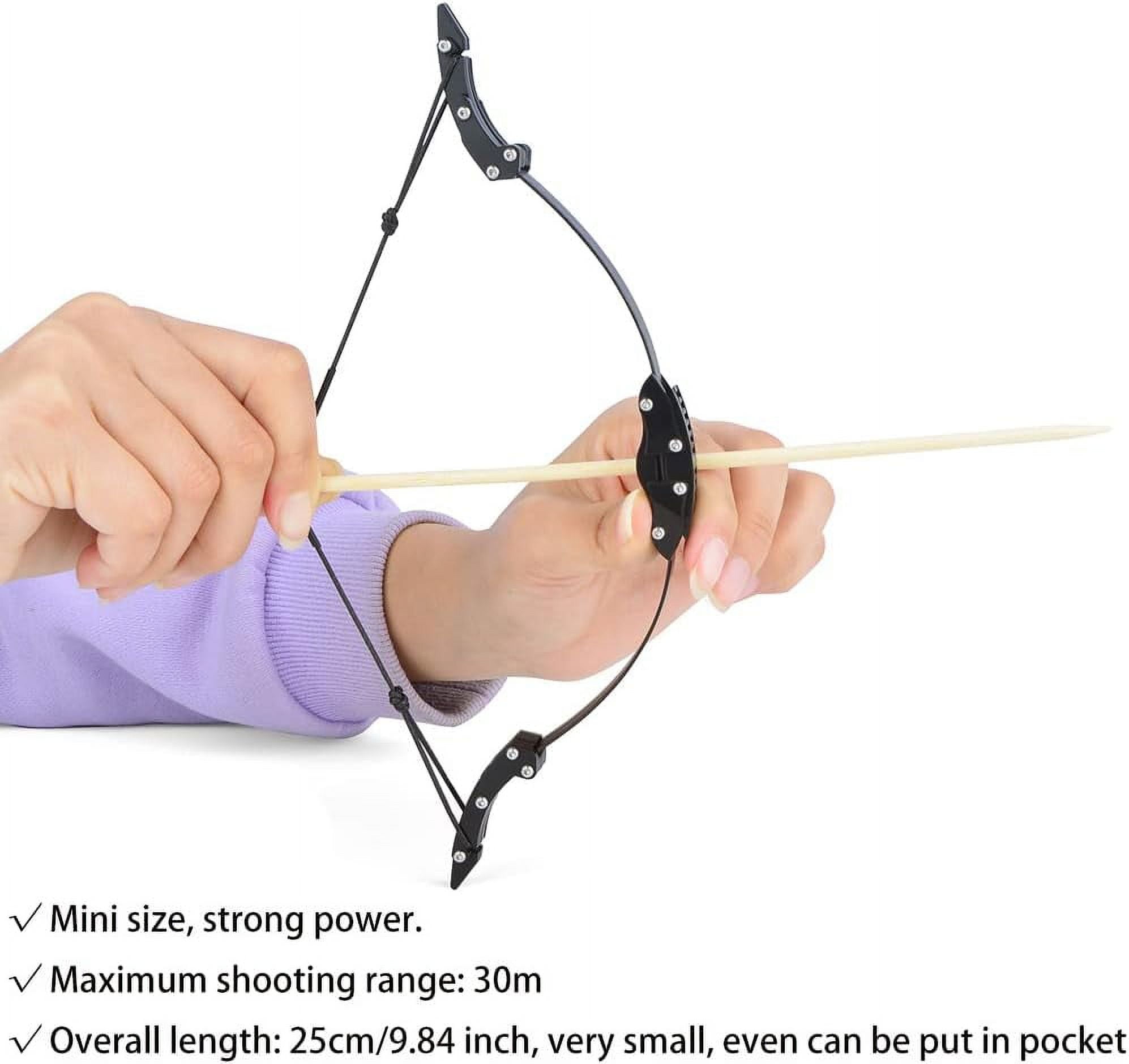 Mini Recurve Bow Set Mini Hunting Metal Material Bow for Right Hand Left Hand Hunting Shooting Practice