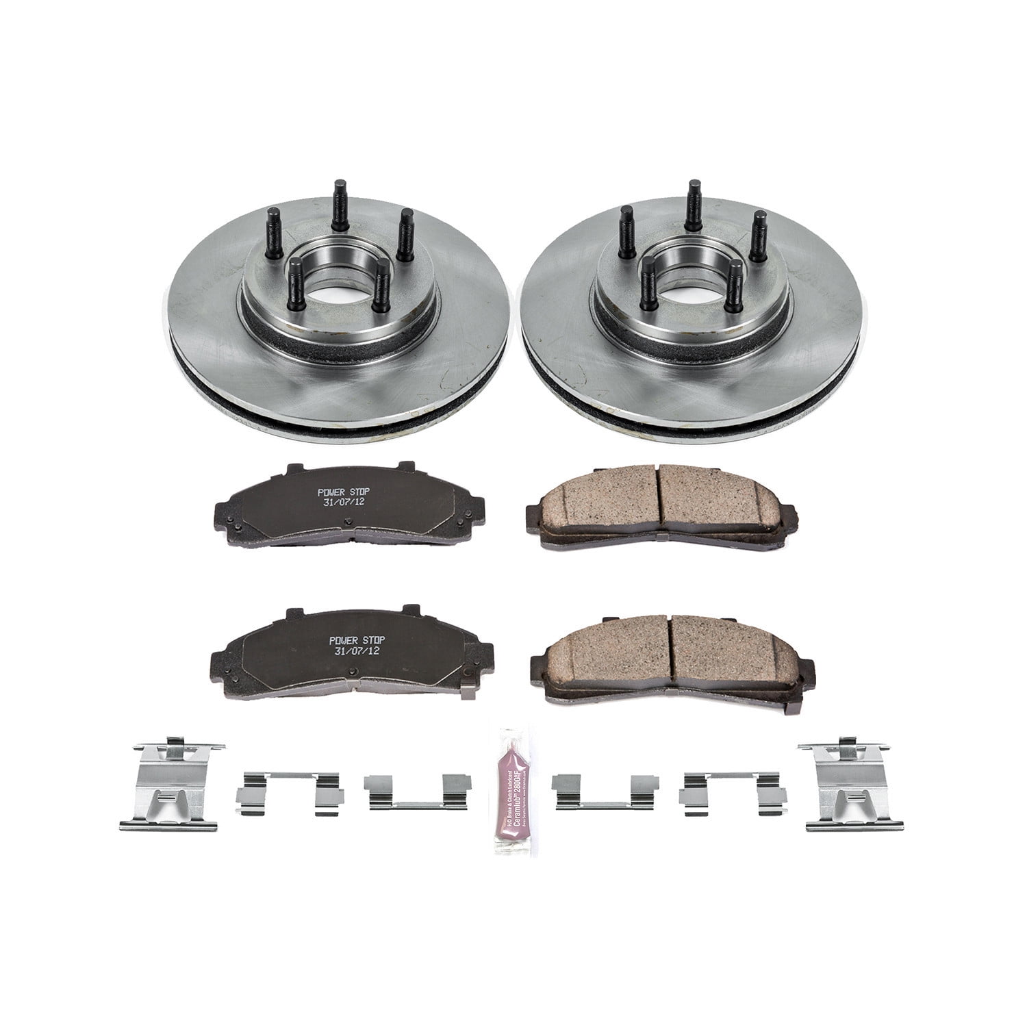 PowerStop Front Stock Replacement Brake Pad and Rotor Kit Fits: FORD Select Models KOE7070