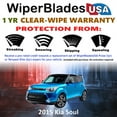 thumbnail image 2 of 2015 Kia Soul Beam Wiper Blades Wipers w/1yr Warranty (Set of 3) w/Rear Wiper (WiperBladesUSA), 2 of 5