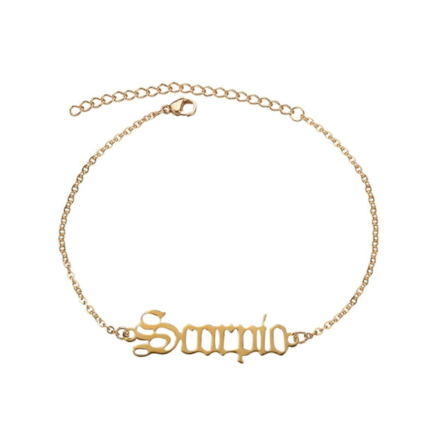 12 Constellation and Daughter Chain Layer Anklet Women's Anklet Jewelry Anklet