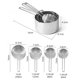 thumbnail image 4 of Tazas y s medidoras de acero inoxidable Utensilios para hornear de cocina Plata Sunnimix Cucharas medidoras tazas, 4 of 5