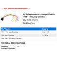 thumbnail image 2 of A/C Relay Connector - Compatible with 1984 - 1996 Jeep Cherokee 1985 1986 1987 1988 1989 1990 1991 1992 1993 1994 1995, 2 of 2