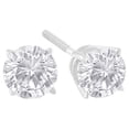 thumbnail image 3 of 14k White Gold 1ct. TDW Solitaire Diamond Stud Earrings (I-J,I1-I2), 3 of 7