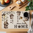 thumbnail image 2 of Sweet Home Placemats Set of 8, Western Stars Bird Houses Farmhouse Retro Placemats for Dining Table, Place Mats for Kitchen Tabletop, Waterproof Wipeable Dining Table Mats Set, 2 of 9