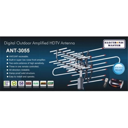 UPC: 0669716130595 | Electronic Master Remote Controlled HDTV Antenna (ANT3055)