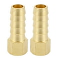 thumbnail image 1 of Accesorios de manguera de latón Unique Bargains 3/8" 1/8"NPT Niple hexagonal interno para aire, agua, aceite, gas, combustible 2 piezas tono dorado, 1 of 7