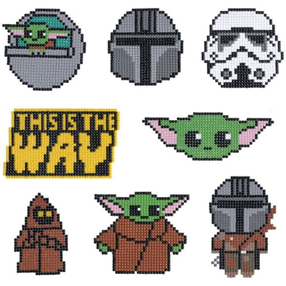 YIXINGCHEN Kawaii Diamond Art Stickers, Cartoon Animal Star Wars Holographic Stickers Gem Painting Diamond Art Kits for Kids XCTZ#236
