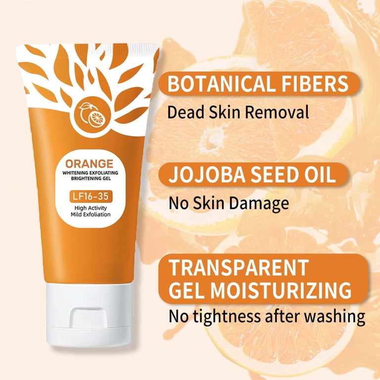 HHBEAUTY Orange Enzymes Exfoliating Gel for Face & Body, Orange