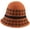 Orange, variant on CoCopeaunts Women's Bucket Hat Warm Knitted Hats Autumn Winter Simple Fashion Versatile Heavy Woolen Casual Fisherman Hat
