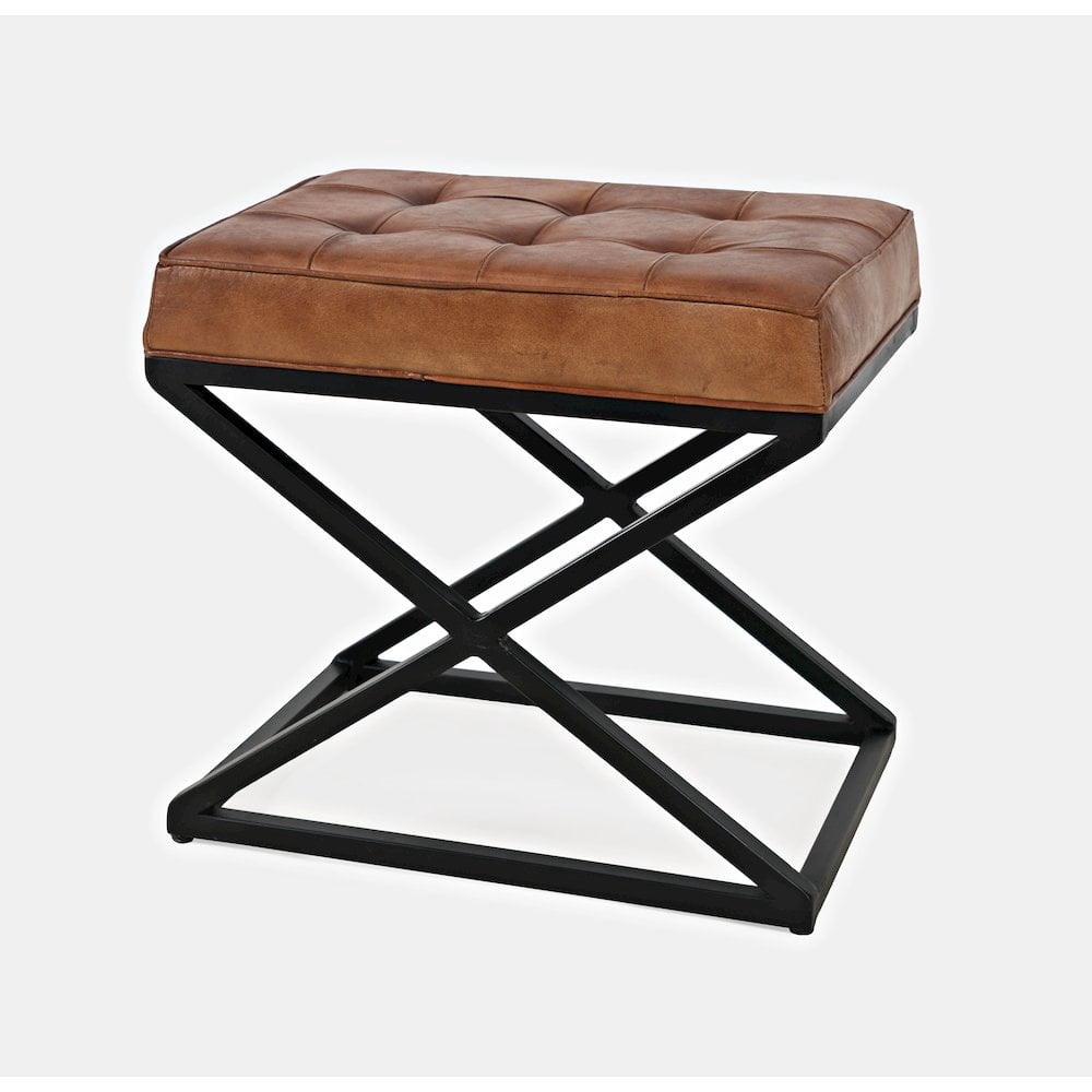 Global Archive Genuine Leather Ottoman