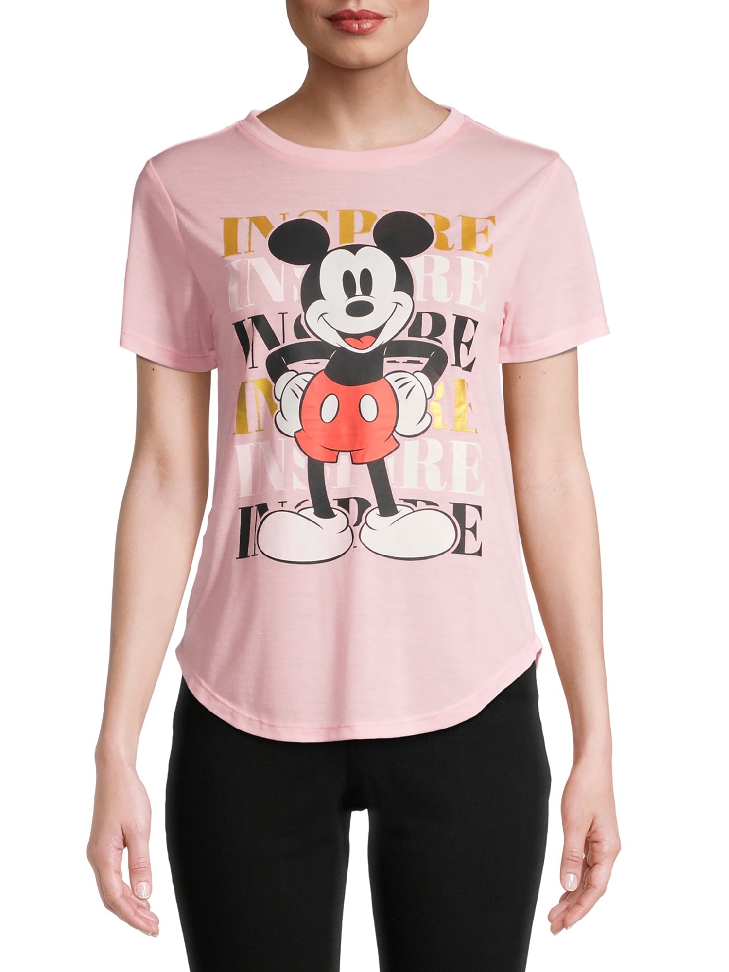 Juniors' Mickey Mouse T-Shirt - Walmart.com
