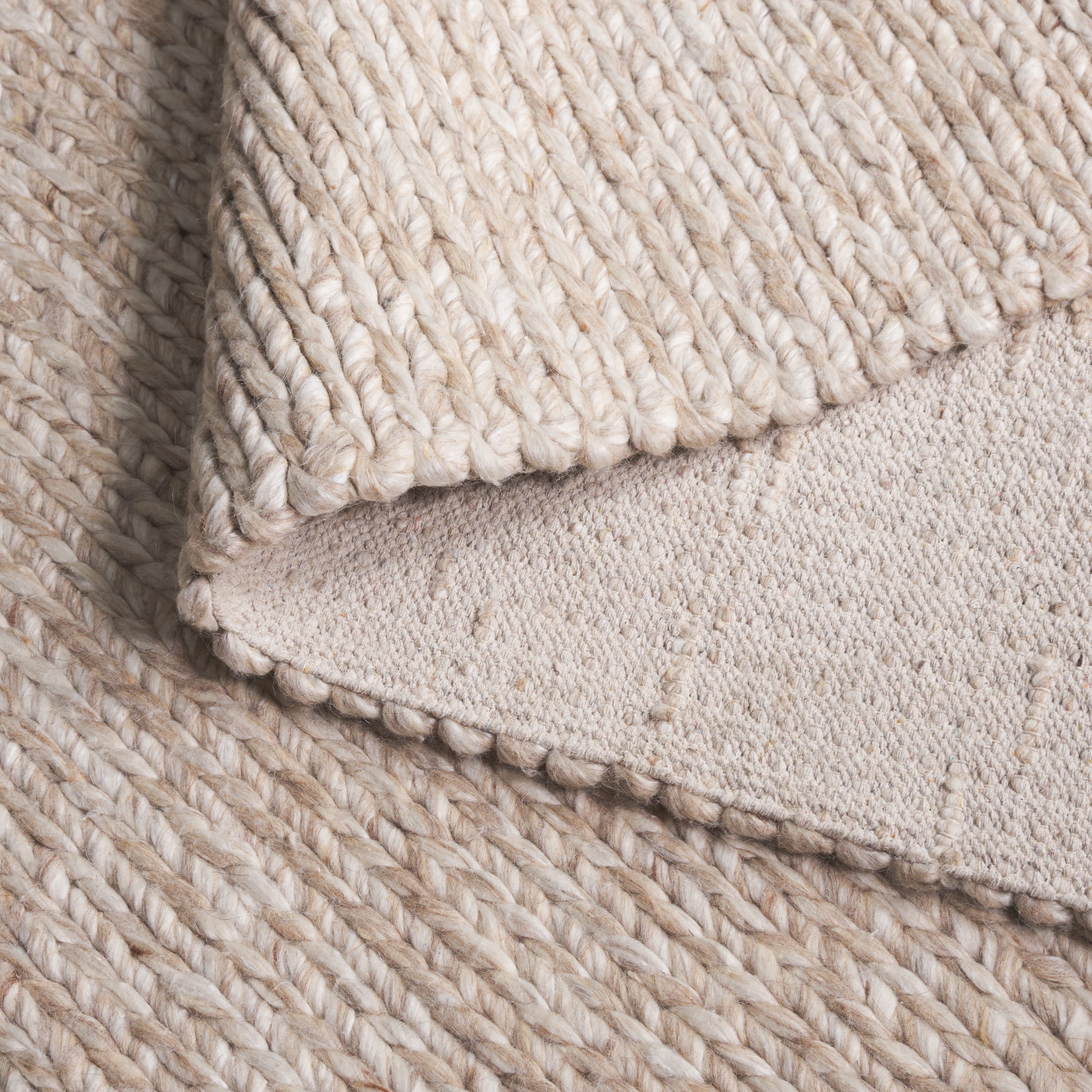 SAFAVIEH Natura Bedinn Distressed Area Rug, Beige/Taupe, 6' x 6' Square