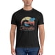 thumbnail image 5 of Visita Arrakis - Camiseta de manga corta 100 % algodón para hombre, estilo vintage desgastado, con diseño de surf, dunas y ciencia ficción, 5 of 5