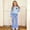 Blue, variant on Spazoro Girls Outfit Sets with Bow Decor, Elastic Waist Heart Print Flared Leg Crewneck Long Sleeve Trendy Matching Sweatshirt and Pants 2PC Outfits Beige Size 5-6