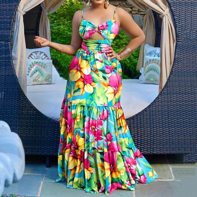 Puntoco Vestidos Mujer Verano Mujer Verano Sin Mangas Bohemio V-Cuello Ocio Vestido De Vacaciones