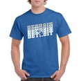 thumbnail image 5 of Detroit Retro Repeat - Sports Team City Pride Tailgating T Shirt - Small - Royal, 5 of 6