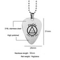 thumbnail image 2 of You Got This Daddy Necklace Sobriety Gifts for Men Stainless Steel NA Sober Recovery Guitar Pick Pendant Chain Recovering Addicts Anniversary Jewelry Gifts for Dad Father's Day Gifts, 2 of 5