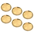 thumbnail image 4 of CIMAXIC Assiette de Fête 6 Pcs en Acier Inoxydable Vaisselle en Acier Inoxydable Fête Assiettes Adultes Réutilisables Assiettes de Camping, 5.51"X5.51"X0.35 Pouces, 4 of 5