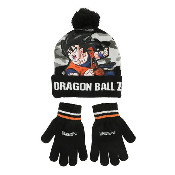 Dragon Ball Z Goku Youth 2-Piece Knit Beanie & Gloves Set