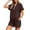 Coffee, variant on bravefron Two Piece Sets for Women Summer Zipper V Neck Tops Wide Leg Sweatpants Short Sleeve Top And Shorts Tracksuit Travel Outfits