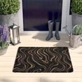 thumbnail image 2 of Black Gold Marble Pattern Flannel Non Slip Door Rugs,Washable Door Mats Indoor,Decorative Door Mats,Dirt-Resistant and Absorbent Doormat for Entrance,Bedroom,Kitchen,Bathroom,31.5"x17", 2 of 4