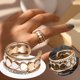 thumbnail image 1 of XWSHYW Anillos Moda de Cola de Viento Frío Abierta de Diamante Multicapa, 1 of 6