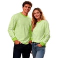 thumbnail image 5 of KeShDi Long Sleeve Shirts For Men Red and White Striped Shirt Fashion Men Printing Blouses Long Sleeve Round Neck Pullover Fashionable Top Blouse Yellow S, 5 of 6