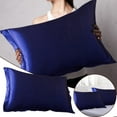 thumbnail image 1 of Bovemsi Clearance Solid Color Faux Silk Pillowcase Silk No Zipper Envelope Pillow Pillow Cover, 1 of 4