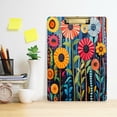 thumbnail image 2 of FORMRS Acrylic Clipboard with Low Profile Clip Standard A4 Letter Size, 12.5" x 9", Orange Colorful Flowers, 2 of 8