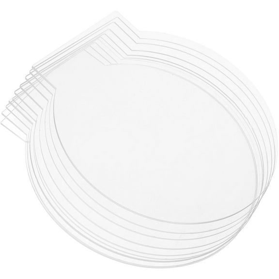Masteelf 10pcs Round Acrylic Blanks For Led Light Base Clear Transparent Light Board Sheet Plastic Cast Panel Sign Blank For Table Signs Diy Display Projects Craft