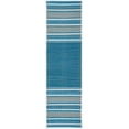 thumbnail image 2 of SAFAVIEH Montauk Jobeth Striped Soft Braided Cotton Runner Rug, Blue/Grey, 2'6" x 6', 2 of 7