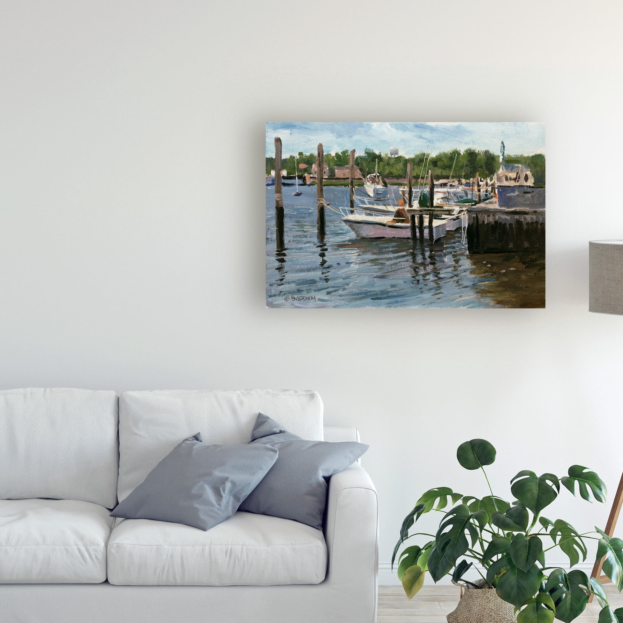 Trademark Fine Art 'Manasquan Boats' Canvas Art by Michael Budden