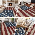 thumbnail image 6 of Area Rug 60×96in, USA Star and Stripe Retro Wood Barn Floor Carpet Living Room Rug, Farm Wooden Patriotic Flag Non-Slip Welcome Mat Indoor Rugs for Bedroom Dining Room, 6 of 9