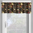thumbnail image 4 of Ambesonne Dark Floral Valance & Curtain, Flowers Victorian Art, 55"x45", Burgundy and Pale Coffee, 4 of 7