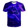 thumbnail image 2 of Camiseta de lobo Animal para niños, ropa de verano para niñas, camisetas de manga corta, ropa informal para niños, camisetas para adolescentes, camisetas de lobo 6M Gao Jinjia LED, 2 of 2
