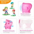 thumbnail image 5 of Jeexi 6 Pack Knee & Elbow Pads for Kids Youth Children Guards Protective Gear Pad Set for Roller Skates Cycling BMX Bike Skateboard Inline Skating's Scooter Riding Sports (Pink), 5 of 10