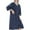 Navy Blue, variant on Women Zipper Robes Full Length Nightgowns Cotton Loose Housecoat Half Sleeve Loungewear with Pockets,Round Neck Nursing Gown Long Housedress Loose Plus Size Sleepwear Pajamas Dress,S-XXL Navy