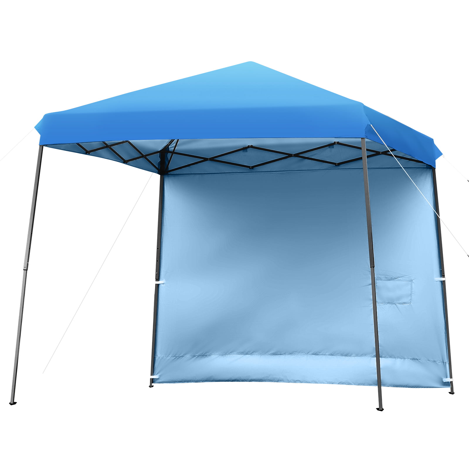 Patiojoy Pop Up Gazebo Tent 17'x10' Adjust Dual Half Awnings Folding Blue