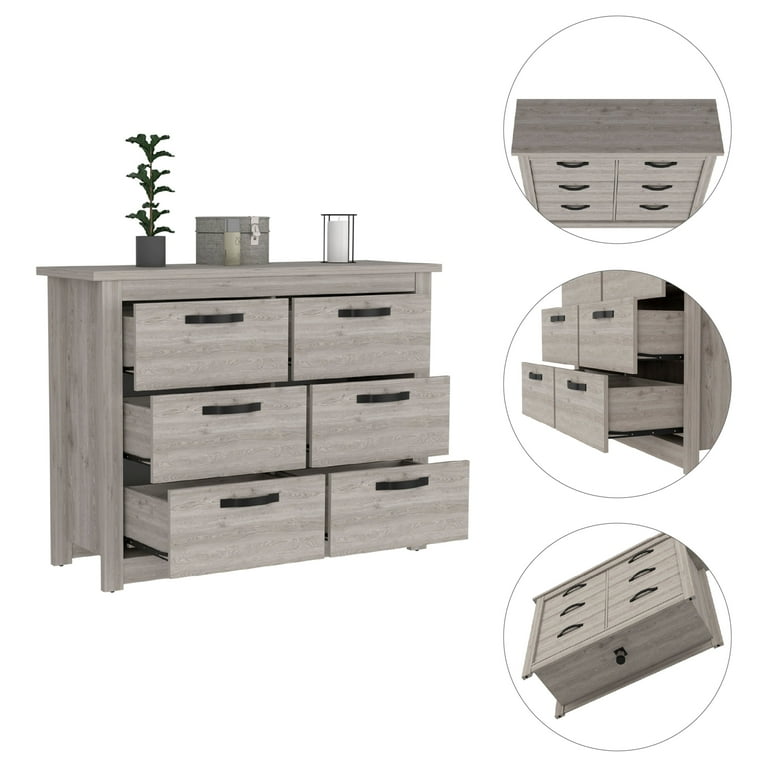 Boahaus Pearl Dresser, Light Gray - Walmart.com