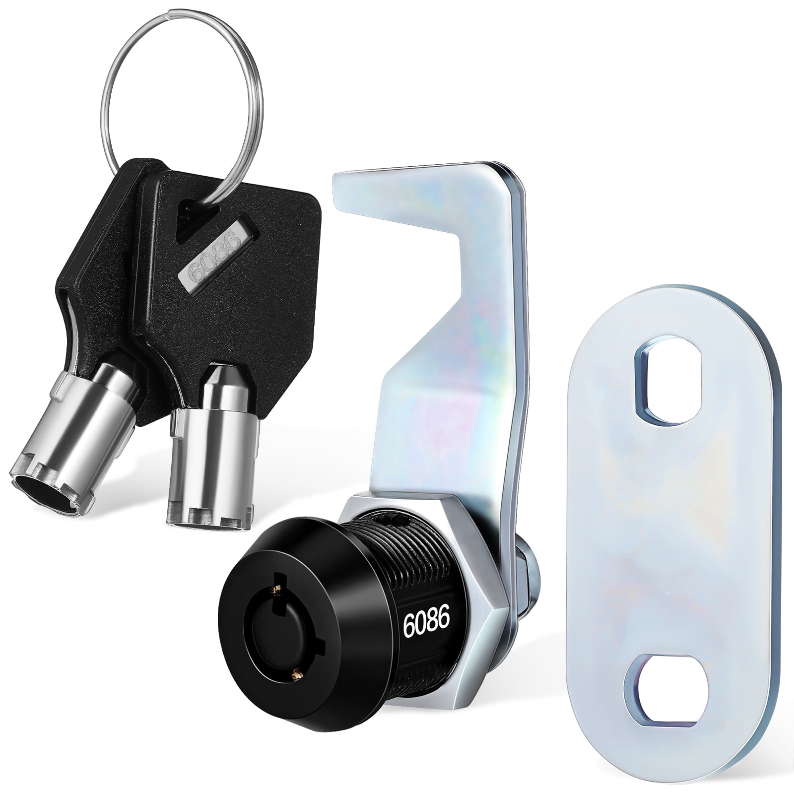 Raindrops Cabinet Locks Zinc Alloy Black Adults Home Use 2 Sets