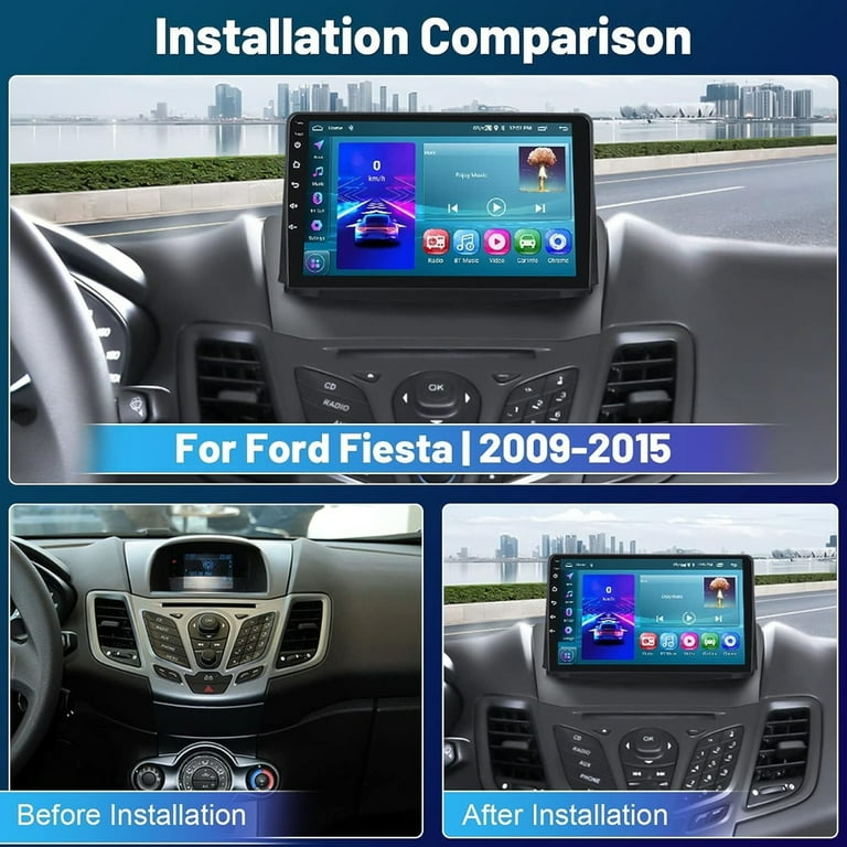Autoradio Ecran Tactile Autoradio Android 13 Pour Ford Fiesta 2006-2011 - Ecran 9" CarPlay/Android Auto - 2Go+64Go Caméra Recul AHD Compatible