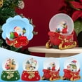 thumbnail image 2 of Christmas Glass Snow Globe Glitter Spinning Water Lantern Lighted Musical Snowman with Holiday Tree Scene, 6H Timer Battery & USB Powered Light for Home Decoration(Style-A), 2 of 6