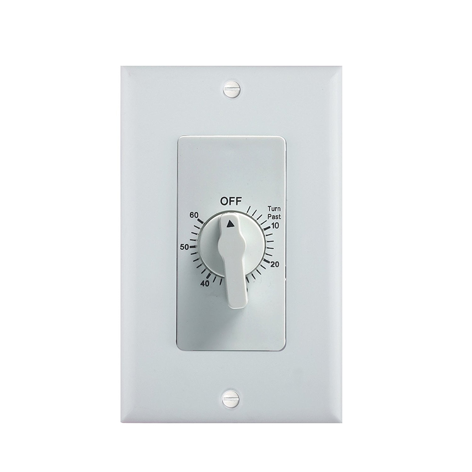 IN WALL TIMER FOR EXHAUST FANS OR LIGHTING 60 MINUTE DIGITAL WALL TIMER 