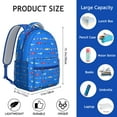 thumbnail image 6 of Tractor Print Waterproof Backpack - Ergonomic Student Bookbag with Breathable Mesh Straps, Organized Storage for Daily Use, 6 of 6