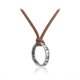 thumbnail image 1 of Rings Pendants Cord Chain Necklace [Yue Xinghui] Processed Intellectual Property ZH Vintage Mysterious Ring Necklace Adjustable Leather Rope Necklace ANGGREK Ropa, 1 of 6