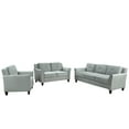 thumbnail image 3 of Harper&Bright Designs Living Room 3-Piece Contemporary Upholstered Sofa Set (Gray), 3 of 14