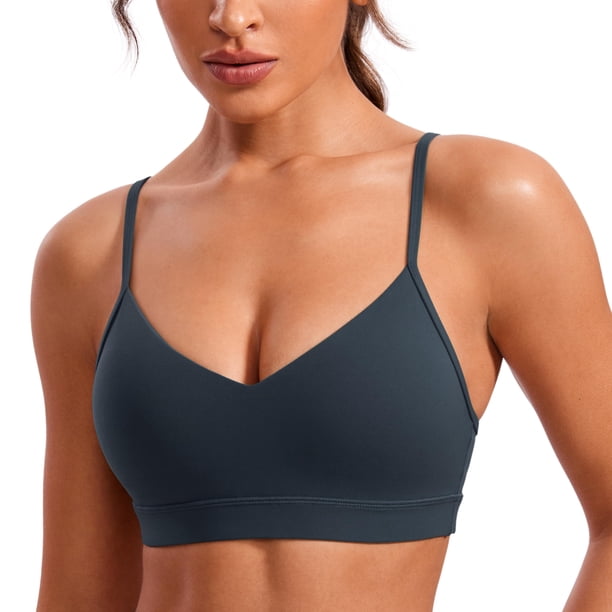 Sostén CRZ YOGA Butterluxe sin varillas con escote en V azul marino XL