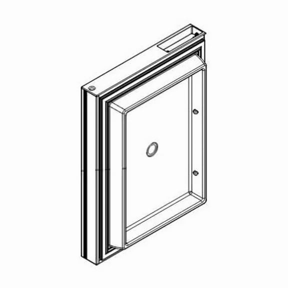 Norcold 640398 Wrap Type Upper Right Hand Refrigerator Door - Stainless Steel