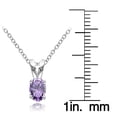 thumbnail image 2 of Sterling Silver Amethyst 6x4mm Oval Solitaire Necklace, 2 of 2