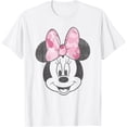 thumbnail image 1 of Disney Minnie Mouse T-Shirt Graphique Portrait Rétro avec Nœud Camouflage Rose Toutes Tailles P-5TG, 1 of 4